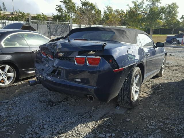 2G1FB3DD8B9181269 - 2011 CHEVROLET CAMARO LT BLUE photo 4