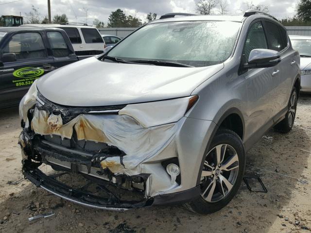 2T3WFREV8HW384022 - 2017 TOYOTA RAV4 XLE SILVER photo 2