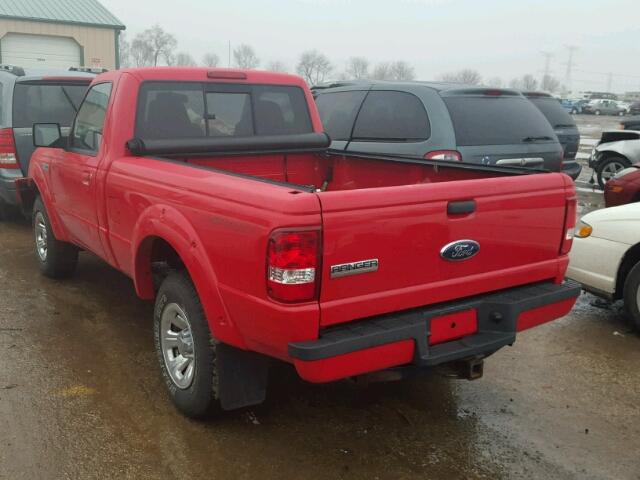 1FTYR10U66PA50872 - 2006 FORD RANGER RED photo 3