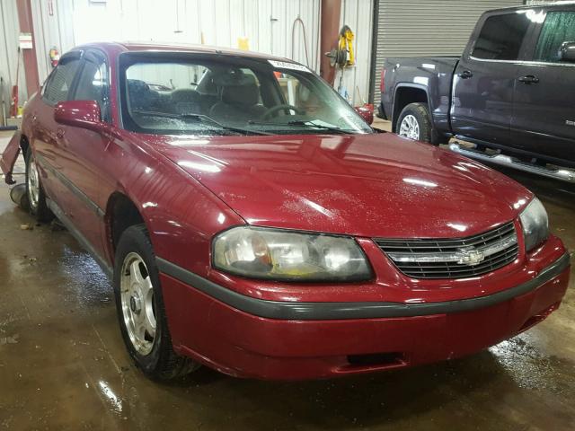 2G1WF52E459200741 - 2005 CHEVROLET IMPALA BURGUNDY photo 1