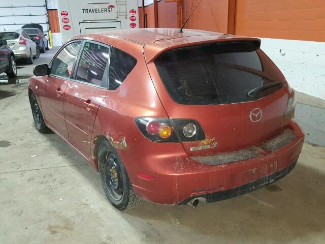 JM1BK143451316354 - 2005 MAZDA 3 HATCHBAC ORANGE photo 3