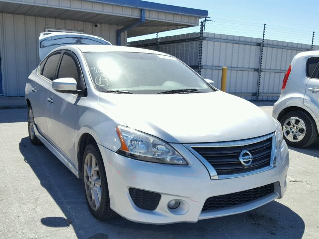 3N1AB7APXEY258335 - 2014 NISSAN SENTRA S SILVER photo 1