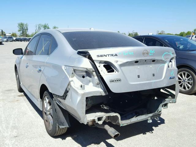 3N1AB7APXEY258335 - 2014 NISSAN SENTRA S SILVER photo 3