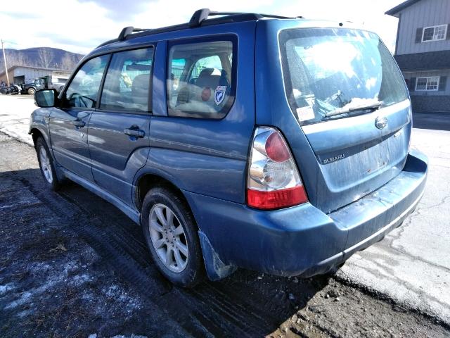 JF1SG65637H706207 - 2007 SUBARU FORESTER 2 BLUE photo 3