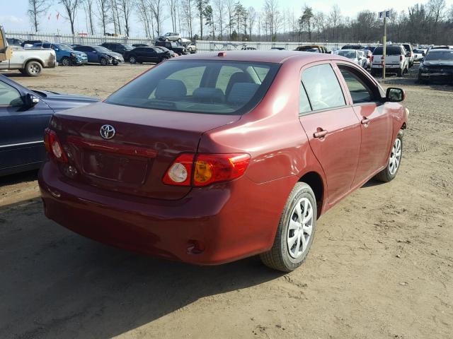 2T1BU4EE1AC346980 - 2010 TOYOTA COROLLA BA RED photo 4