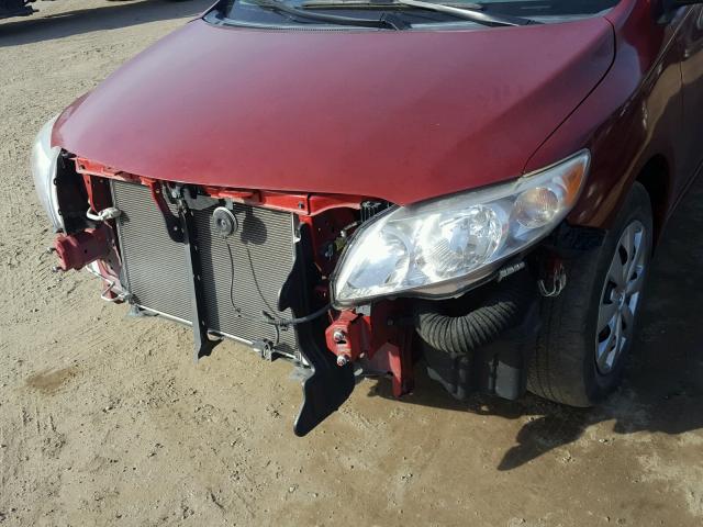 2T1BU4EE1AC346980 - 2010 TOYOTA COROLLA BA RED photo 9