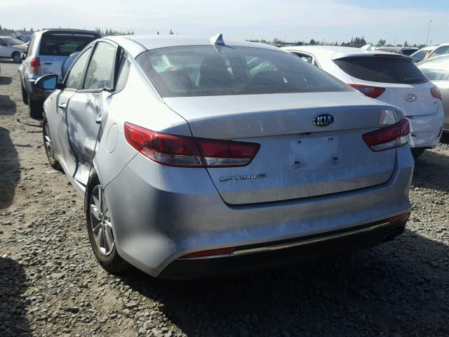 KNAGT4L39H5163860 - 2017 KIA OPTIMA LX SILVER photo 3