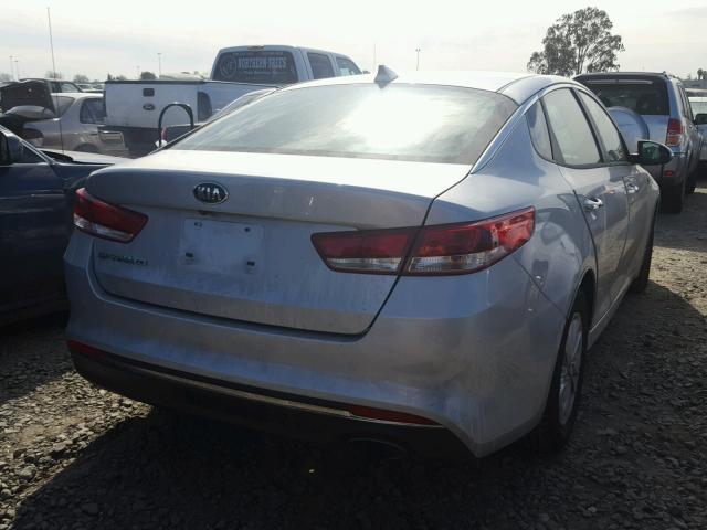 KNAGT4L39H5163860 - 2017 KIA OPTIMA LX SILVER photo 4