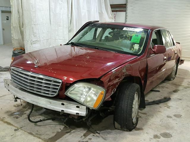 1G6KD54Y14U132261 - 2004 CADILLAC DEVILLE RED photo 2