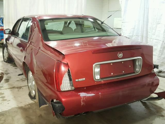 1G6KD54Y14U132261 - 2004 CADILLAC DEVILLE RED photo 3