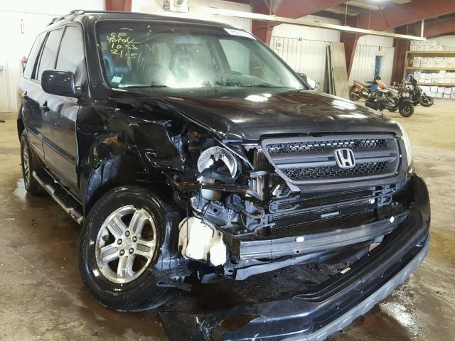 2HKYF18634H593832 - 2004 HONDA PILOT EXL BLACK photo 1