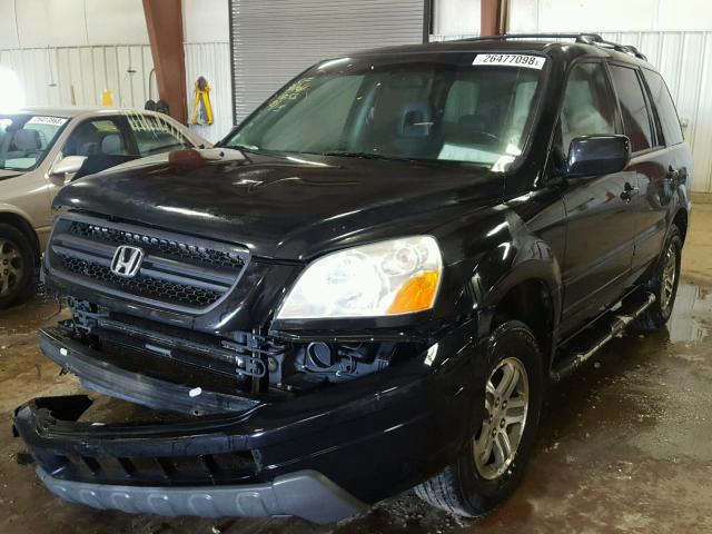 2HKYF18634H593832 - 2004 HONDA PILOT EXL BLACK photo 2