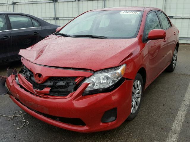 2T1BU4EE9CC801156 - 2012 TOYOTA COROLLA BA RED photo 2