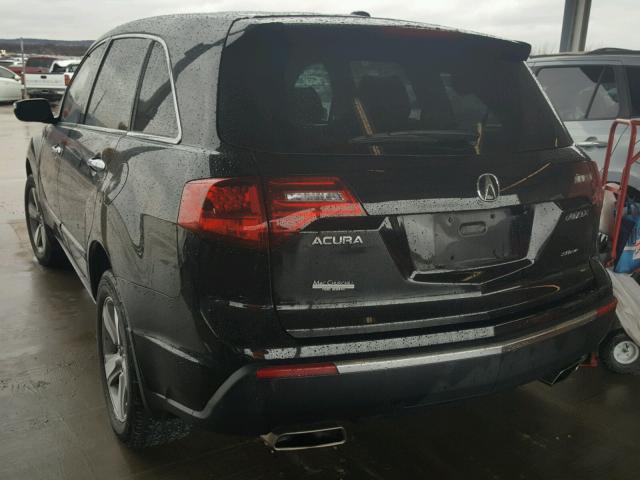 2HNYD2H46BH546420 - 2011 ACURA MDX TECHNO BLACK photo 3