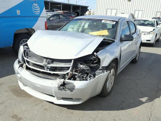 1B3LC46K88N256181 - 2008 DODGE AVENGER SE SILVER photo 2