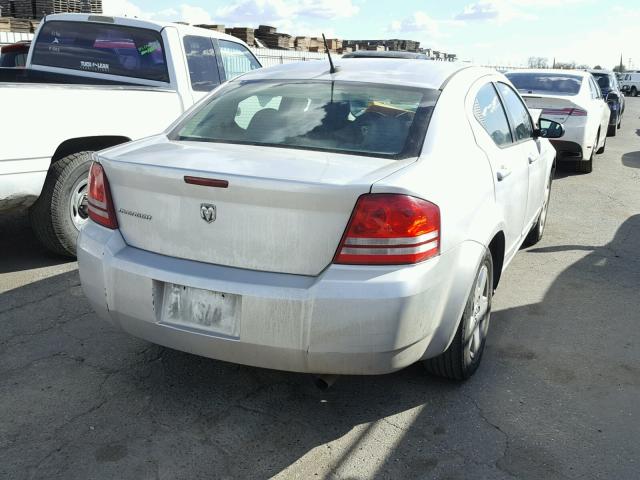 1B3LC46K88N256181 - 2008 DODGE AVENGER SE SILVER photo 4