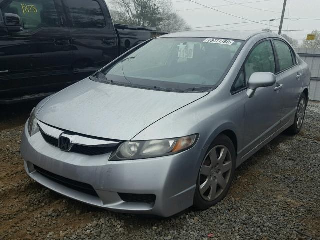 2HGFA16539H518131 - 2009 HONDA CIVIC LX SILVER photo 2