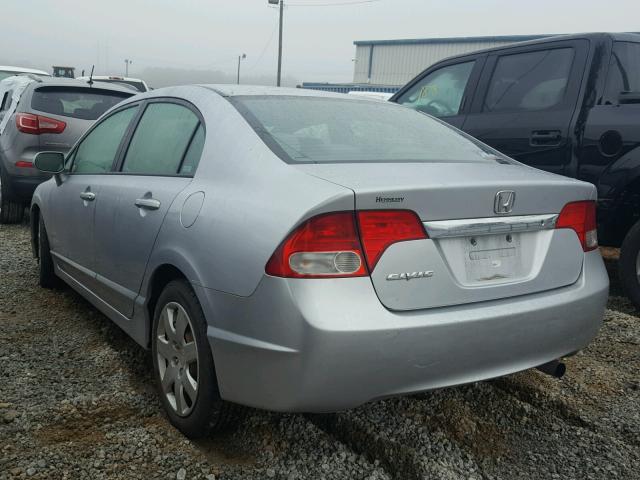 2HGFA16539H518131 - 2009 HONDA CIVIC LX SILVER photo 3