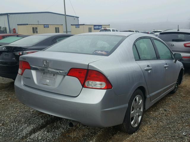 2HGFA16539H518131 - 2009 HONDA CIVIC LX SILVER photo 4