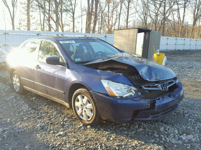 1HGCM55334A134472 - 2004 HONDA ACCORD LX BLUE photo 1