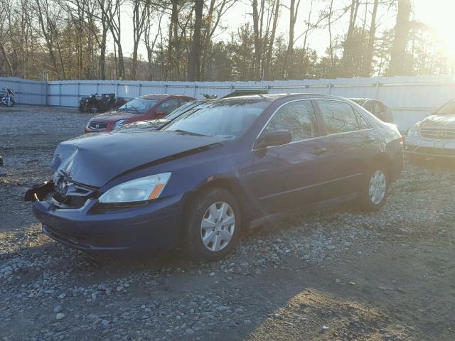 1HGCM55334A134472 - 2004 HONDA ACCORD LX BLUE photo 2