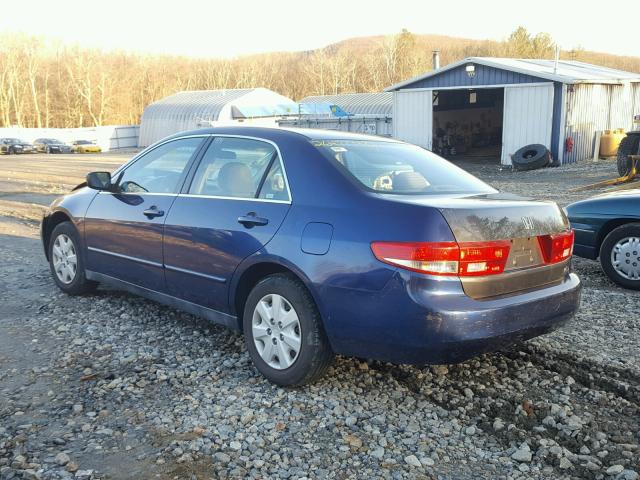 1HGCM55334A134472 - 2004 HONDA ACCORD LX BLUE photo 3