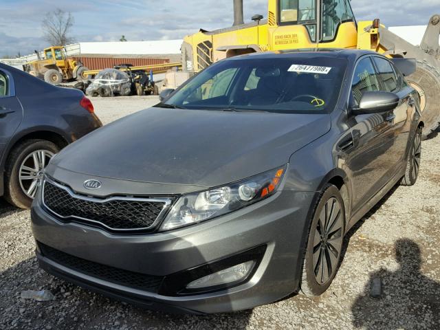 5XXGR4A65CG001033 - 2012 KIA OPTIMA SX GRAY photo 2