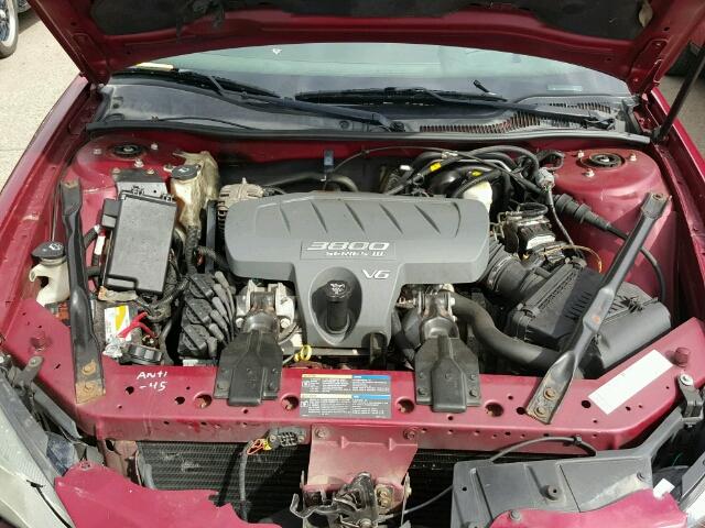 2G2WS542251232533 - 2005 PONTIAC GRAND PRIX MAROON photo 7