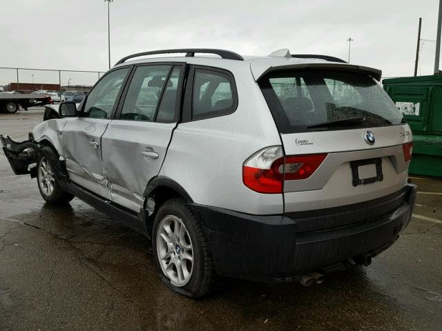 WBXPA73484WC40084 - 2004 BMW X3 2.5I SILVER photo 3