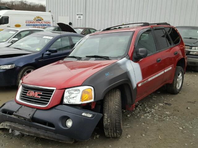 1GKDT13SX22115082 - 2002 GMC ENVOY RED photo 2