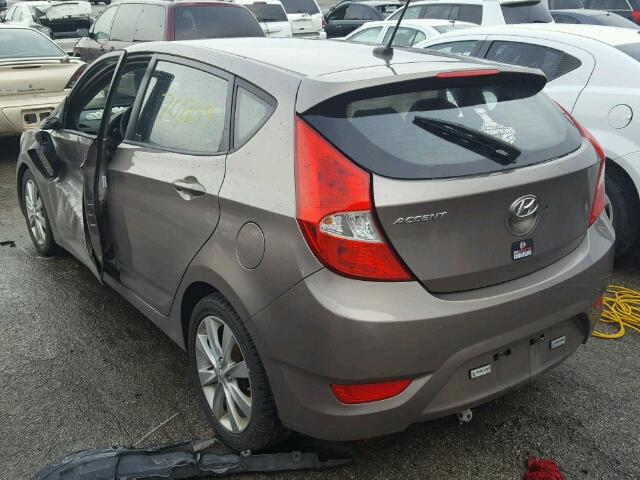 KMHCU5AE2CU017366 - 2012 HYUNDAI ACCENT GLS TAN photo 3