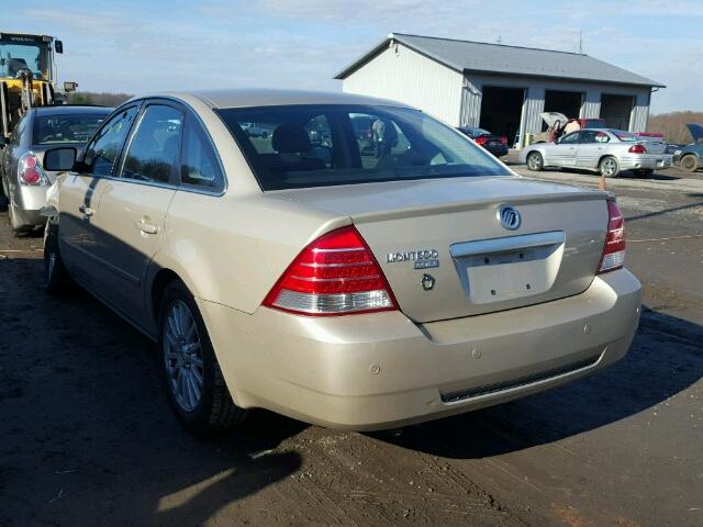 1MEFM42115G622180 - 2005 MERCURY MONTEGO PR BEIGE photo 3