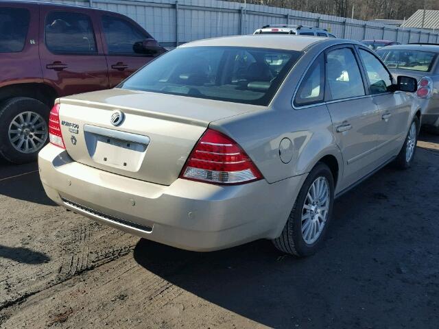 1MEFM42115G622180 - 2005 MERCURY MONTEGO PR BEIGE photo 4