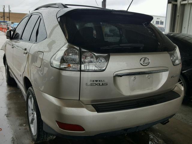 2T2HK31U97C018895 - 2007 LEXUS RX 350 TAN photo 3