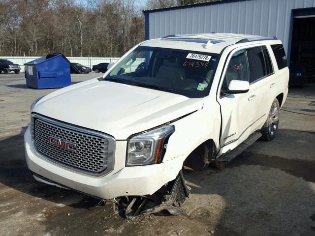 1GKS1CKJ5FR674344 - 2015 GMC YUKON DENA WHITE photo 2