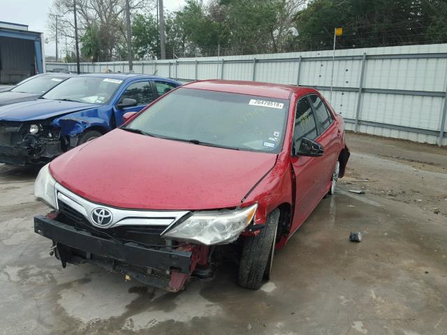 4T4BF1FK5DR279421 - 2013 TOYOTA CAMRY L RED photo 2