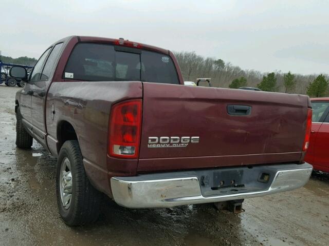 3D7KA28D53G737225 - 2003 DODGE RAM 2500 S RED photo 3