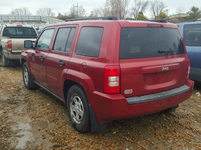 1J8FT28048D591397 - 2008 JEEP PATRIOT SP RED photo 3