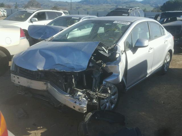 2HGFB2F57CH311252 - 2012 HONDA CIVIC LX SILVER photo 2