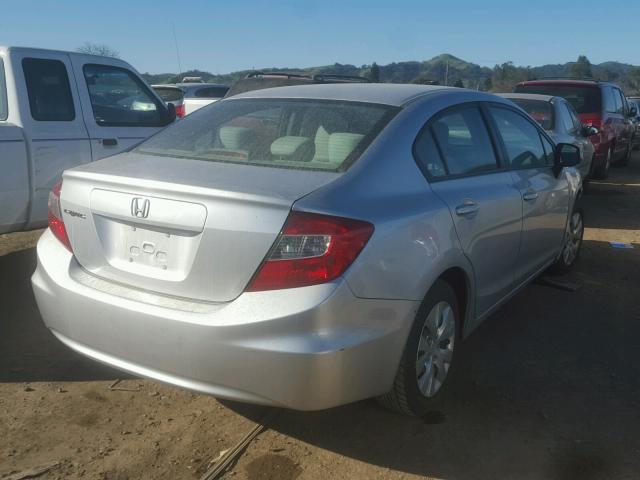 2HGFB2F57CH311252 - 2012 HONDA CIVIC LX SILVER photo 4