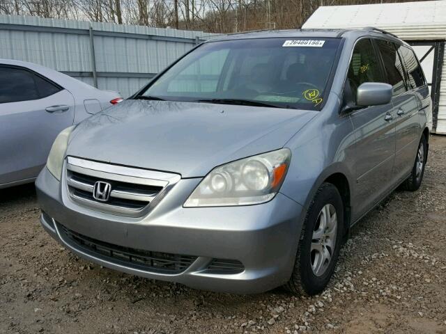 5FNRL38736B094905 - 2006 HONDA ODYSSEY EX BLUE photo 2