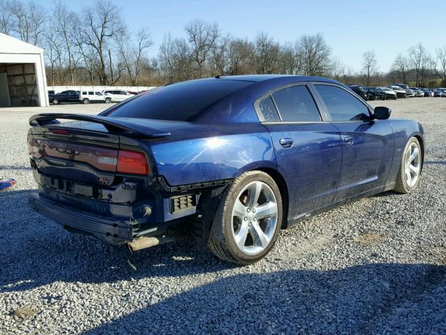 2C3CDXCT6DH629705 - 2013 DODGE CHARGER R/ BLUE photo 4