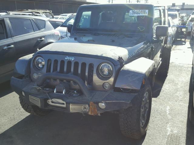 1C4BJWFG3EL293332 - 2014 JEEP WRANGLER U GRAY photo 2