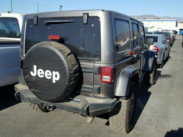 1C4BJWFG3EL293332 - 2014 JEEP WRANGLER U GRAY photo 4