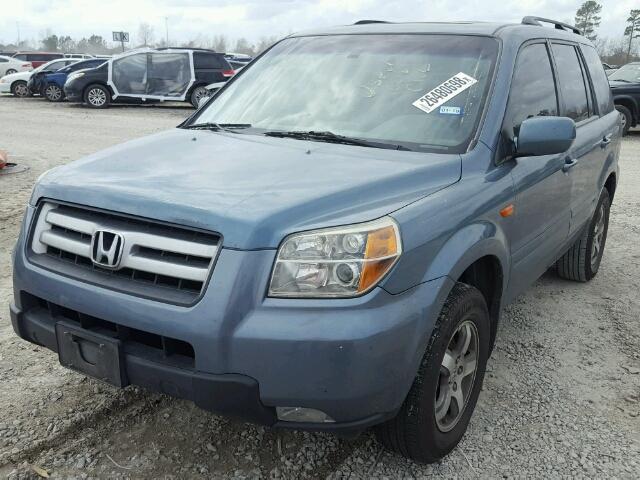 5FNYF28596B012042 - 2006 HONDA PILOT EX BLUE photo 2