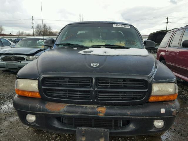 1B7GL22X8WS597195 - 1998 DODGE DAKOTA BLACK photo 9