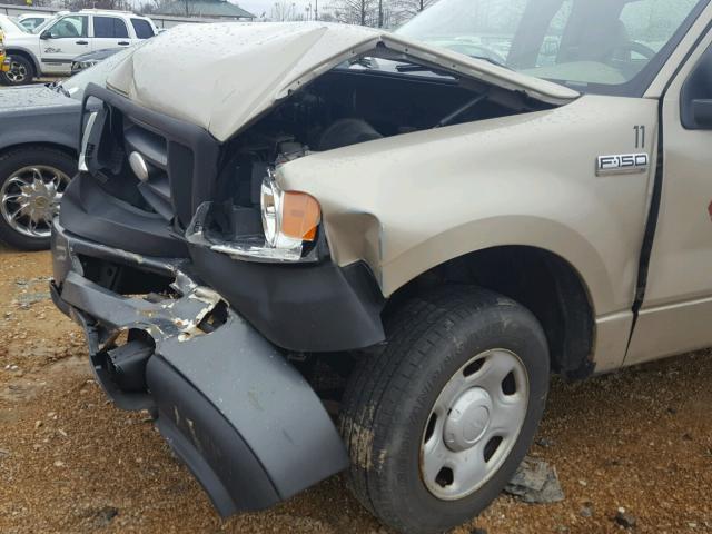 1FTRF12287KA94461 - 2007 FORD F150 BEIGE photo 9