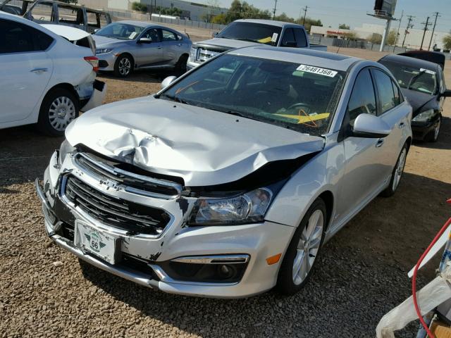 1G1PG5SB9F7281441 - 2015 CHEVROLET CRUZE LTZ SILVER photo 2