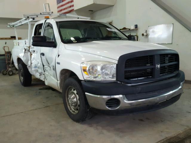 3D7KR28D87G827869 - 2007 DODGE RAM 2500 S WHITE photo 1