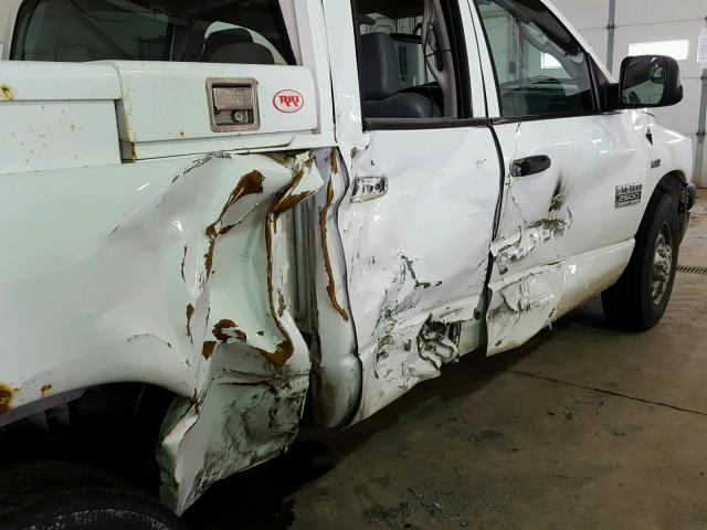 3D7KR28D87G827869 - 2007 DODGE RAM 2500 S WHITE photo 9